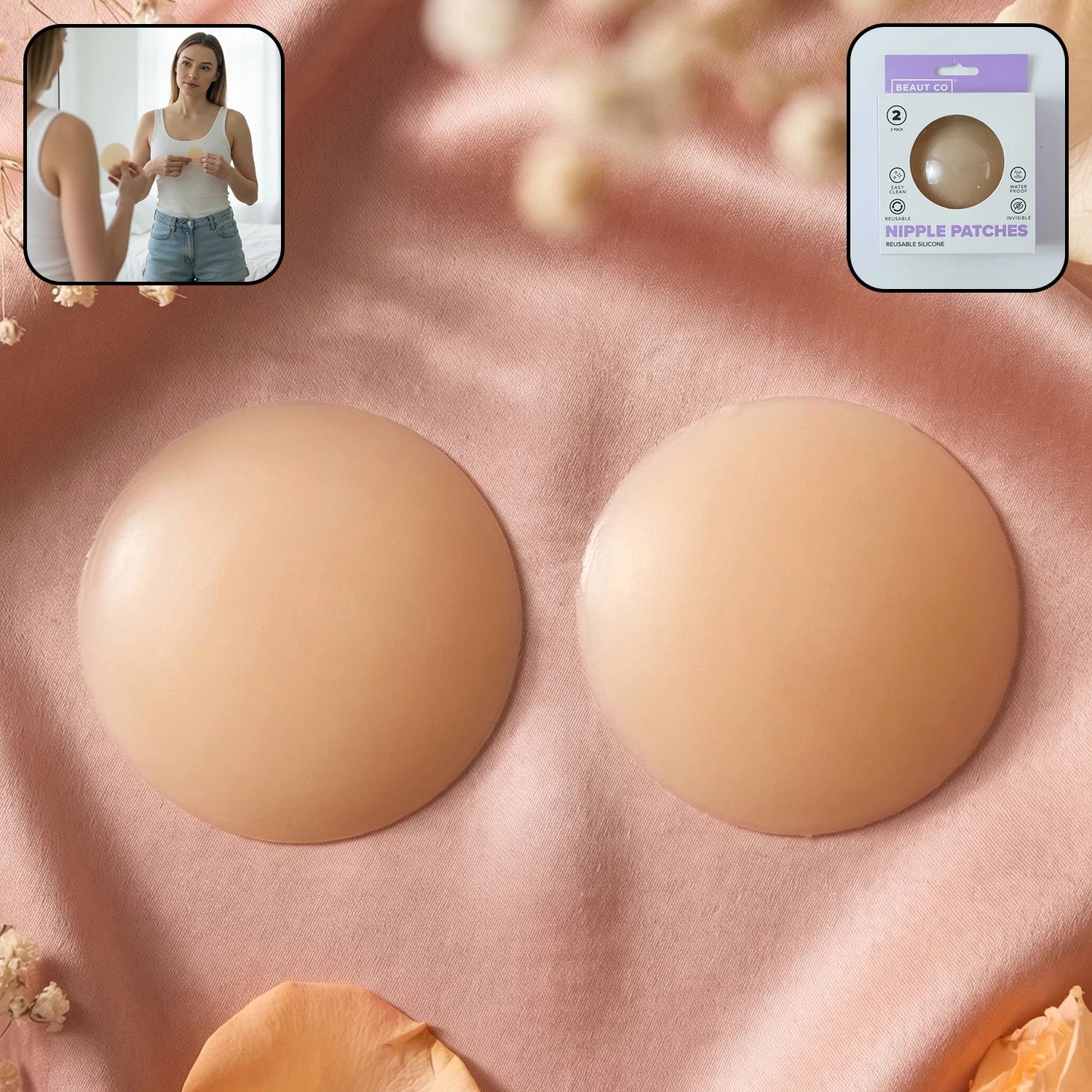 Reusable Silicone Nipple Cover Patches – Seamless & Comfortable Fit