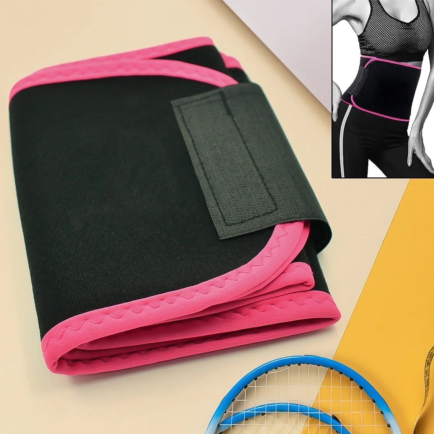 Waist Support Belt – Neoprene Ab Trainer For Back Support | Indo Glow