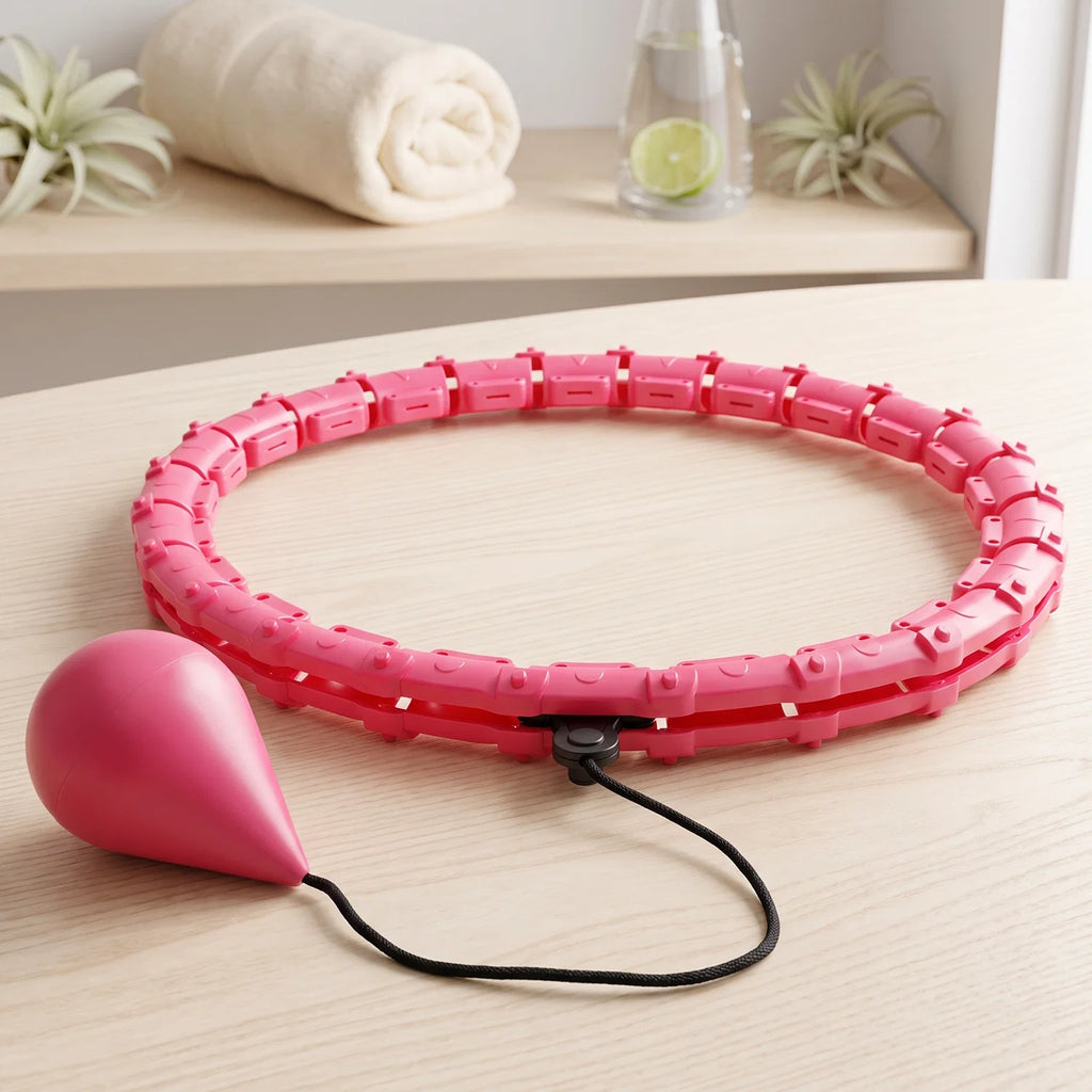 Adjustable Smart Hula Hoop Set With Weighted Ball For Fitness And Waist Exercise