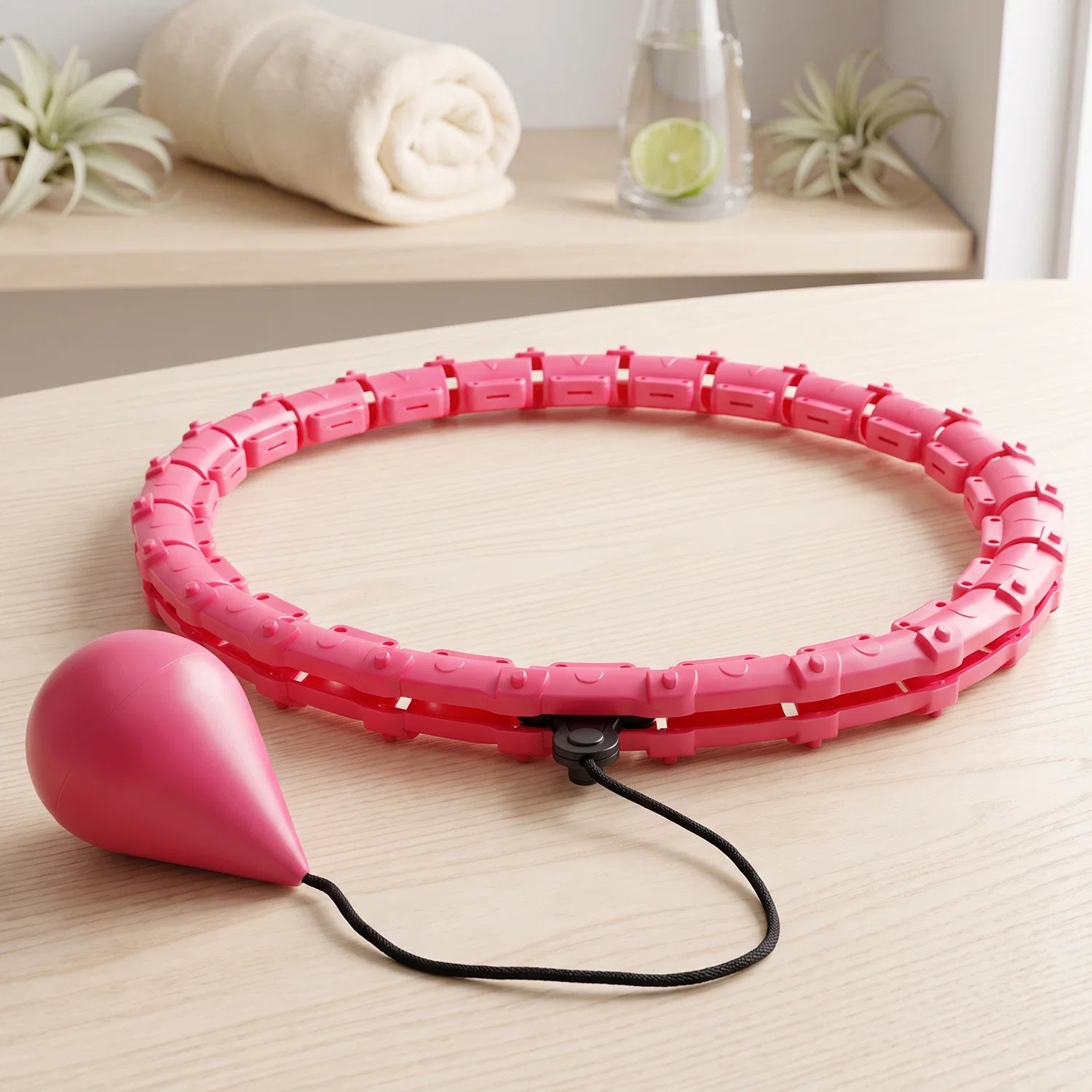 Adjustable Smart Hula Hoop Set With Weighted Ball For Fitness And Waist Exercise