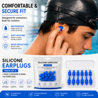 Swimming Ear Plugs – Reusable Waterproof Silicone Comfort Pack of 4