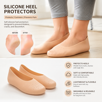 Silicone Heel Protector Socks – Soft Gel Relief For Cracked Heels