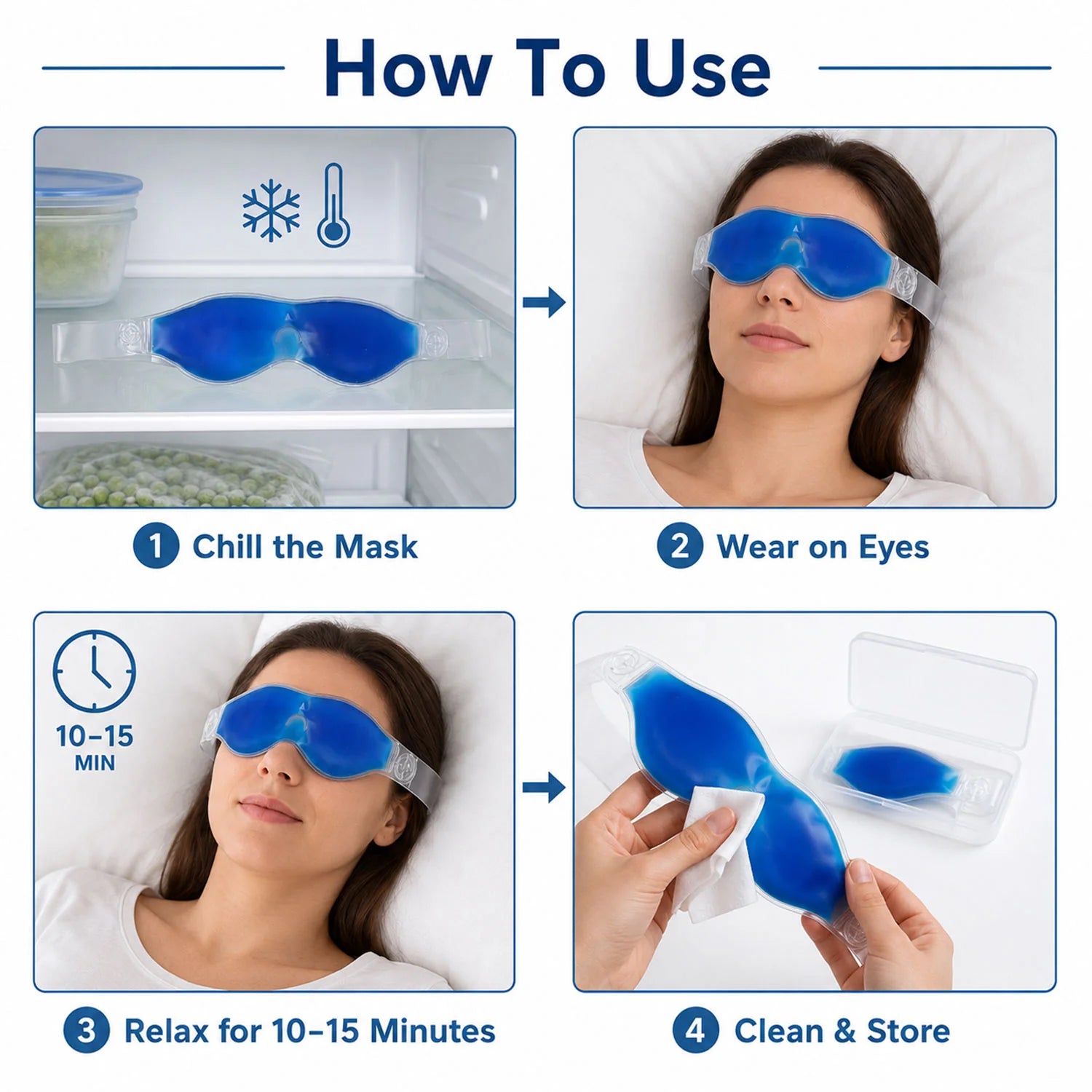 Cooling Gel Eye Mask – Instant Relief & Puffy Eye Reduction