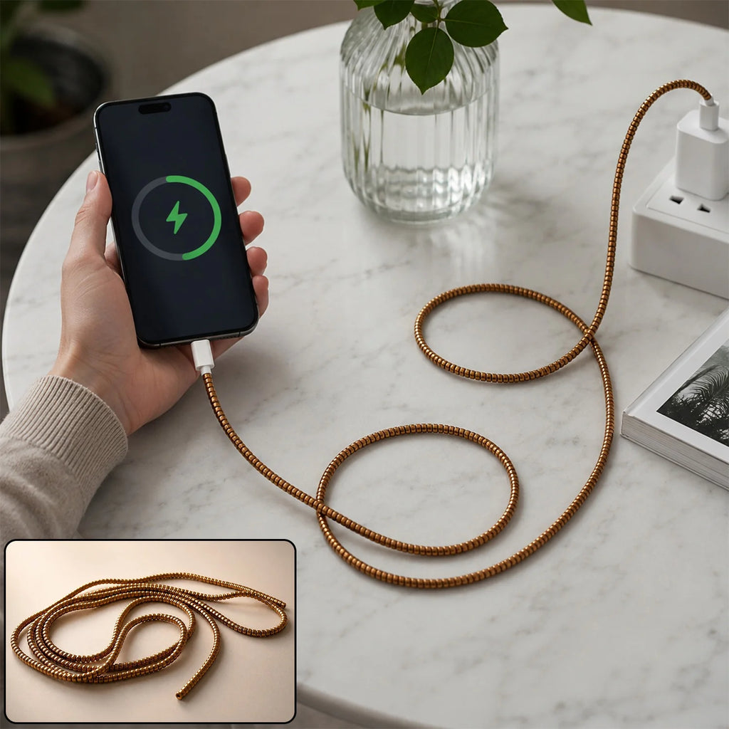 Spiral Cable Protector Sleeve – Durable Flexible Cord Saver Pack of 2